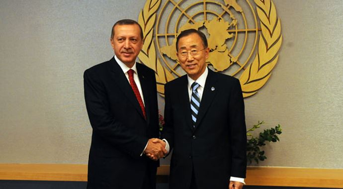 Erdoğan Ban ki-Moon'la görüştü Erdoğan Ban ki-Moon'la görüştü