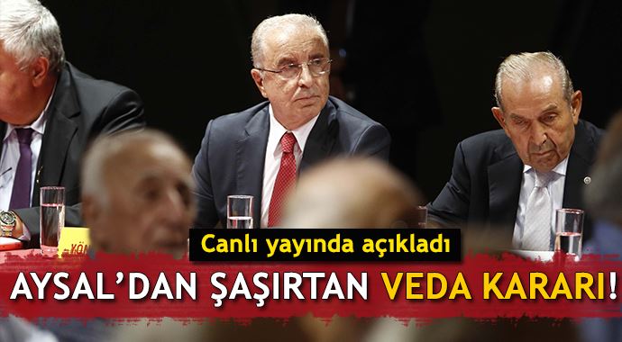 Ünal Aysal&#039;dan şaşırtan veda!