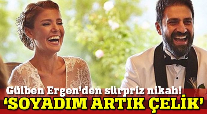 Gülben Ergen Erkan Çelik ile dünya evine girdi