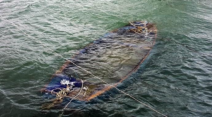 Bandırma'da tekneler suya gömüldü