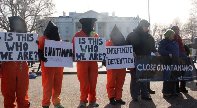 Washington'da Guantanamo protesto edildi Washington'da Guantanamo protesto edildi