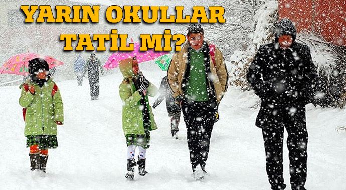 İstanbul'da Okullar yarın tatil edikdi mı 13 Ocak Salı (İşte okulların tatil olduğu iller) İstanbul'da Okullar yarın tatil edikdi mı 13 Ocak Salı (İşte okulların tatil olduğu iller)