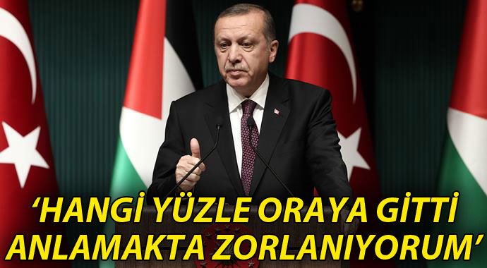 Erdoğan: &quot;Hangi yüzle oraya gitti anlamakta zorlanıyorum&quot;