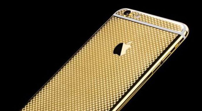 iPhone 6 altınla kaplandı iPhone 6 altınla kaplandı