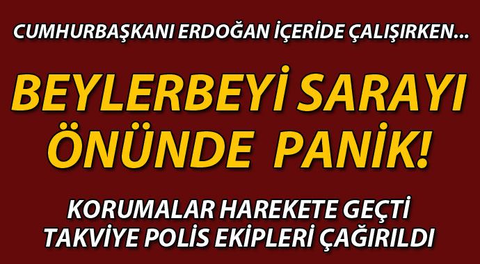 Beylerbeyi Sarayı önünde büyük panik Beylerbeyi Sarayı önünde büyük panik