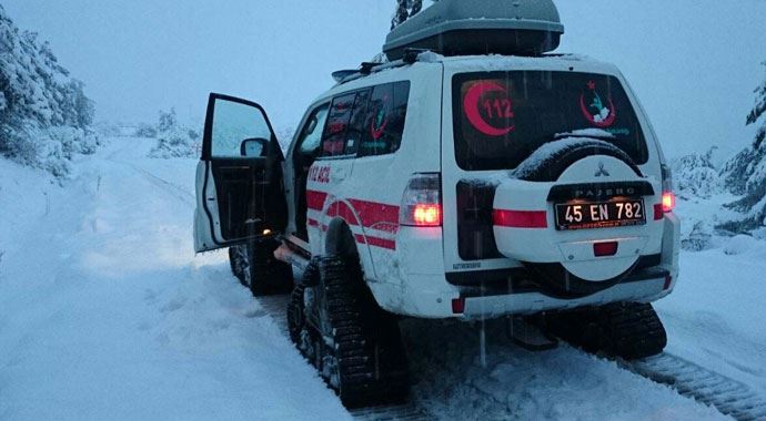 Soma'da paletli ambulans alarmı Soma'da paletli ambulans alarmı
