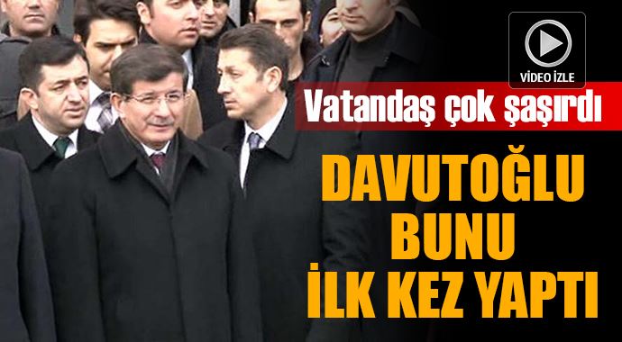 Başbakan Ahmet Davutoğlu'ndan örnek davranış Başbakan Ahmet Davutoğlu'ndan örnek davranış