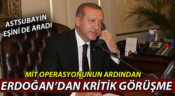 Erdoğan, Necdet Özel ve kurtarılan astsubayın eşiyle görüştü Erdoğan, Necdet Özel ve kurtarılan astsubayın eşiyle görüştü