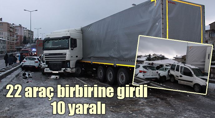 Kocaeli&#039;nde zincirleme trafik kazası: 10 yaralı