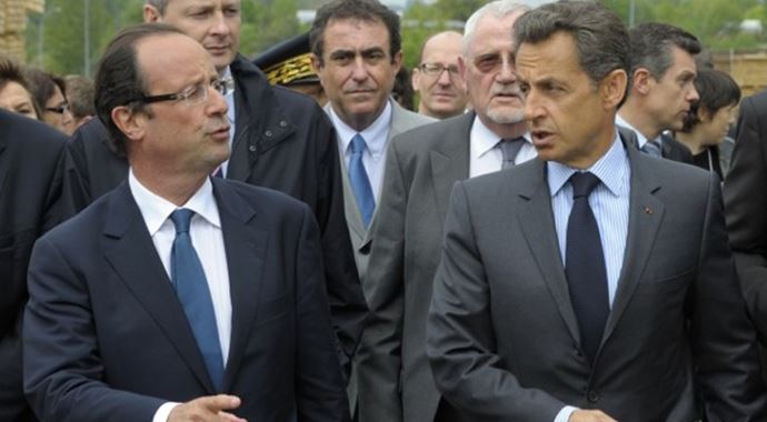 Hollande ve Sarkozy görüştü Hollande ve Sarkozy görüştü