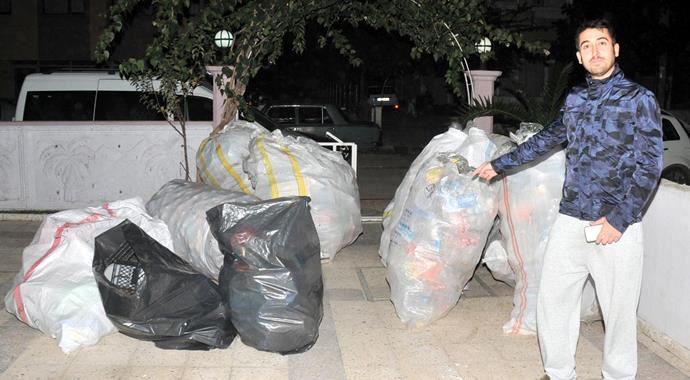Evinde çöp biriktiren temizlik işçisine zabıta müdahale etti