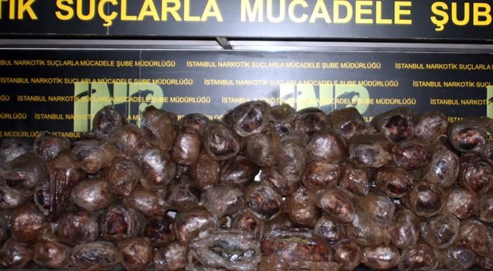 İstanbul&#039;da Diyarbakır&#039;dan gelen 120 kilo esrar ele geçirildi