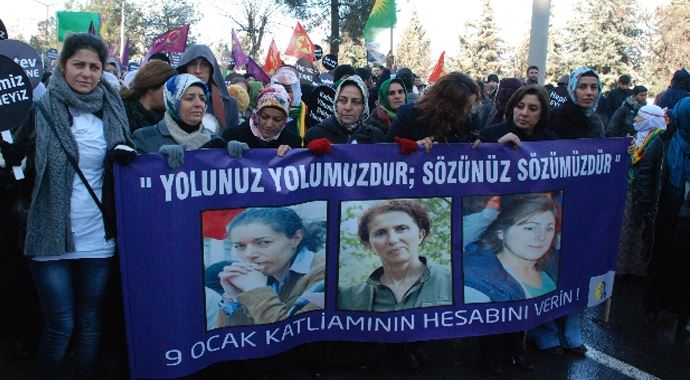 Paris&#039;te PKK&#039;lılar için yürüyüş