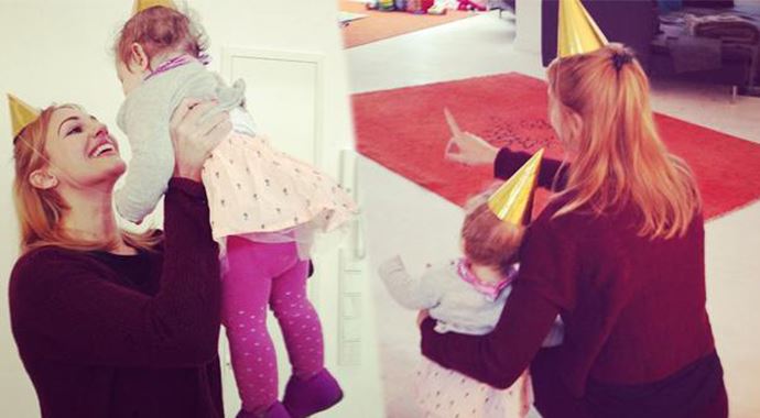 Meryem Uzerli kızının 1. yaşını kutladı