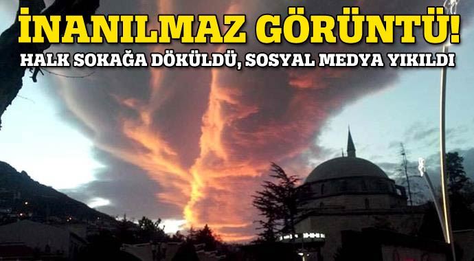 Gökyüzünde inanılmaz görüntü Gökyüzünde inanılmaz görüntü