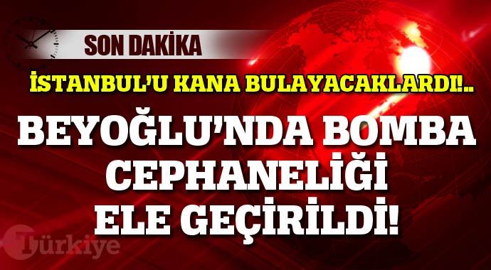 Beyoğlu'nda 12 bomba ile 136 molotof kokteyli ele geçirildi Beyoğlu'nda 12 bomba ile 136 molotof kokteyli ele geçirildi