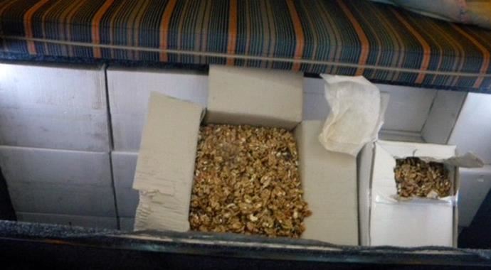 Edirne'de, 1 ton 77 kilogram kaçak ceviz ele geçirildi Edirne'de, 1 ton 77 kilogram kaçak ceviz ele geçirildi