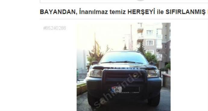 Eşinin arabası için öyle bir ilan verdi ki!