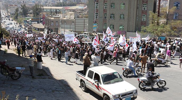 Yemen&#039;de Husi karşıtı gösteri düzenlendi