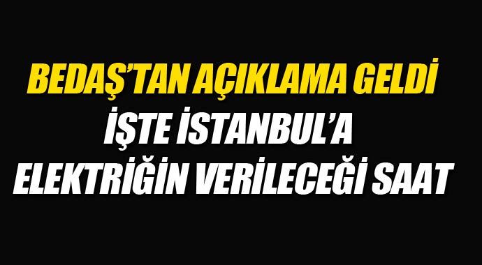 BEDAŞ'tan elektrik açıklaması BEDAŞ'tan elektrik açıklaması