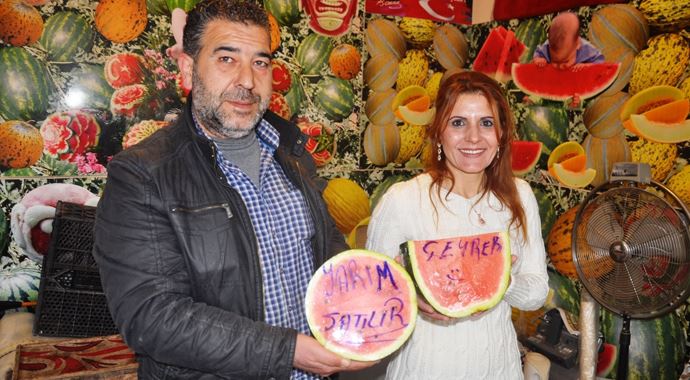 Pahalı karpuza 'çeyrek' satış modeli Pahalı karpuza 'çeyrek' satış modeli