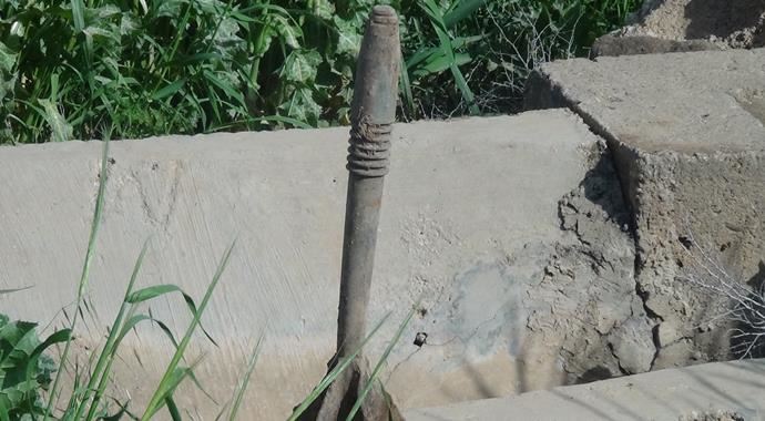 Suriye sınırında patlamamış bomba bulundu