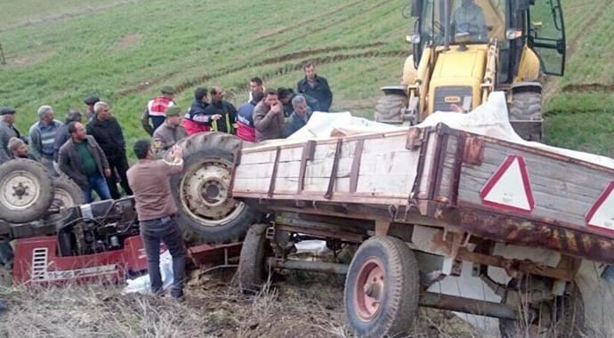 Traktörün altında kalan işçi ağır yaralandı