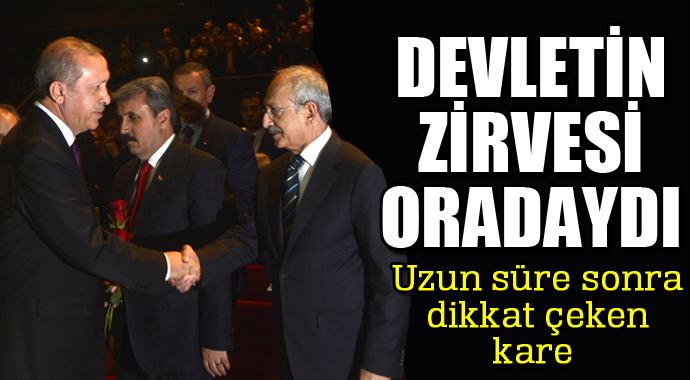 Erdoğan ve Kılıçdaroğlu bu törende karşılaştı!