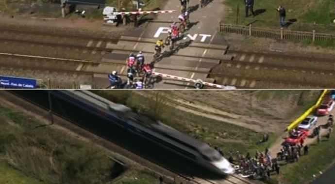 Paris-Roubaix 2015 Bisiklet Turunda facia&#039;nın eşiğinden dönüldü