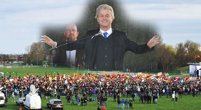 Irkçı Wilders PEGIDA eyleminde