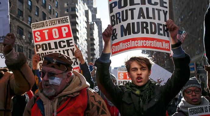 ABD'de polis şiddetine protesto ABD'de polis şiddetine protesto