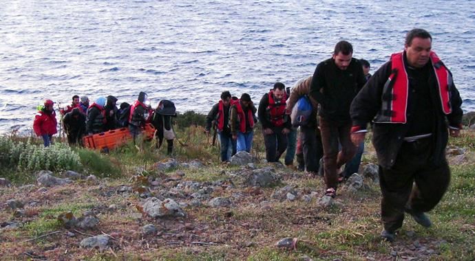 Muğla&#039;da kaçak göçmenler 7 saat sonra kurtarıldı