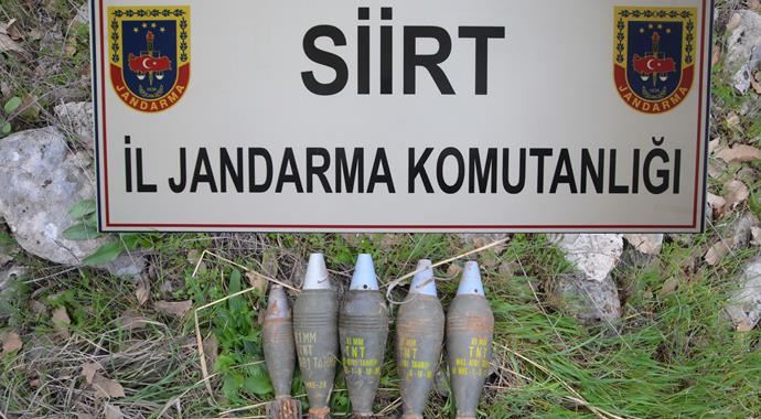 Siirt'te havan mühimmatı bulundu Siirt'te havan mühimmatı bulundu