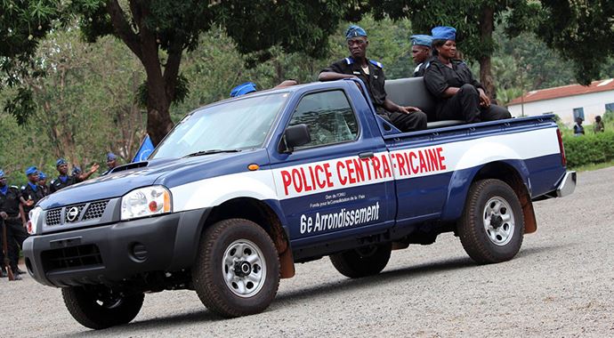 Orta Afrika Cumhuriyeti'nde polis protestosu Orta Afrika Cumhuriyeti'nde polis protestosu