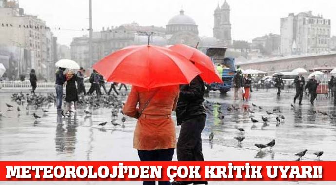 Meteoroloji'den kuvvetli yağış uyarısı Meteoroloji'den kuvvetli yağış uyarısı