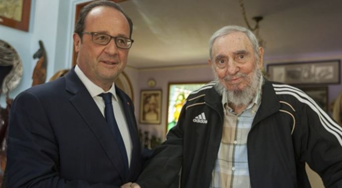 Castro, Hollande'ı havalimanına kadar uğurladı Castro, Hollande'ı havalimanına kadar uğurladı