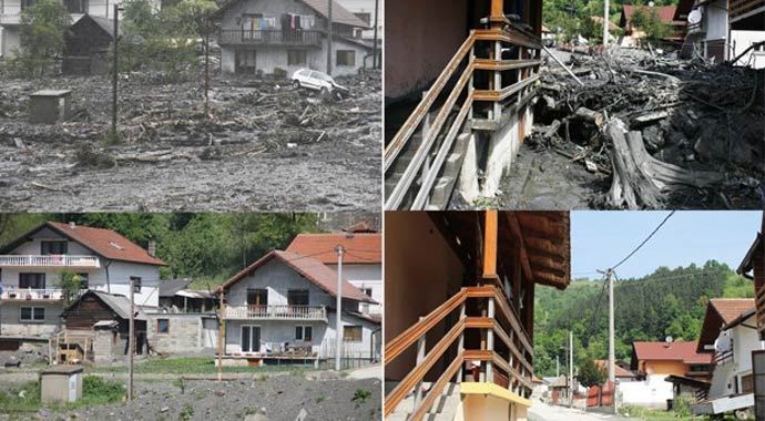 Bosna'da sel felaketinin bıraktığı izler hala duruyor Bosna'da sel felaketinin bıraktığı izler hala duruyor