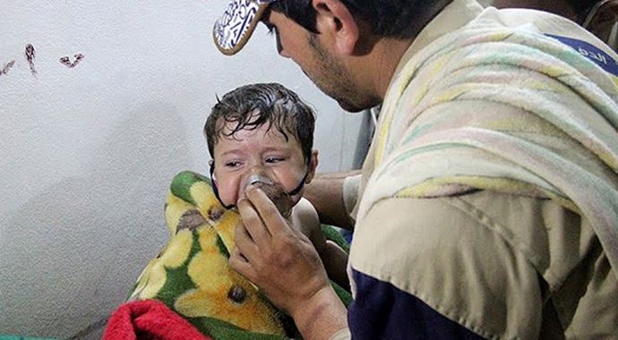 Esad çocukları 'klorin gazı' ile vurdu Esad çocukları 'klorin gazı' ile vurdu