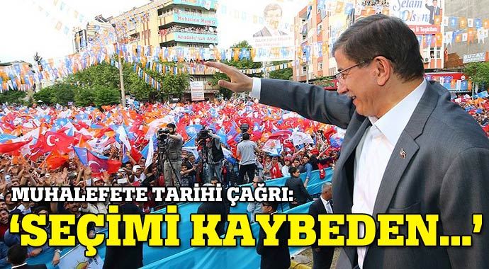 Davutoğlu: &#039;Kim seçimi kaybederse siyaseti bıraksın&#039;