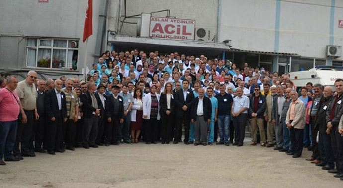 Sağlık çalışanlarından eylem Sağlık çalışanlarından eylem