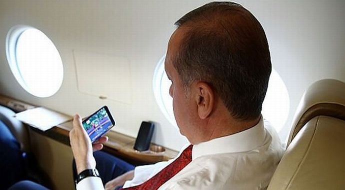 Erdoğan şampiyonu böyle izledi Erdoğan şampiyonu böyle izledi