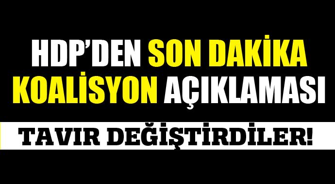 HDP'den son dakika koalisyon açıklaması HDP'den son dakika koalisyon açıklaması
