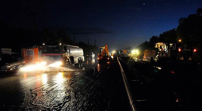 D-100 karayolu ulaşıma açıldı