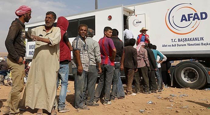 Kobani'ye bin 933 araç insani yardım malzemesi gönderildi Kobani'ye bin 933 araç insani yardım malzemesi gönderildi