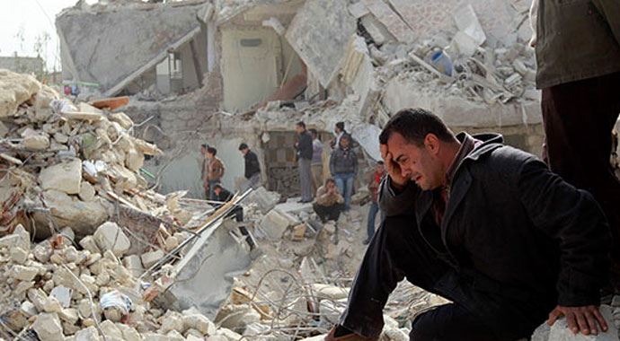 Yermuk'a varil bombalı saldırı Yermuk'a varil bombalı saldırı