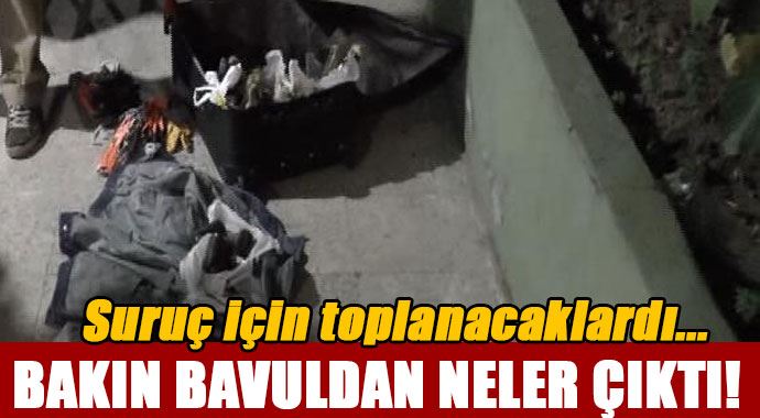 Bavuldan neler çıktı neler!