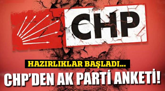 CHP'den "AK Parti" anketi CHP'den "AK Parti" anketi