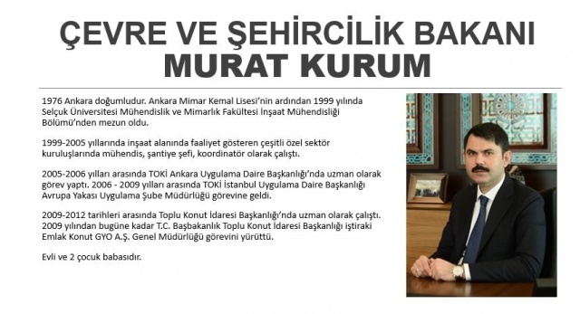 Çevre ve Şehircilik Bakanlığı: Murat Kurum