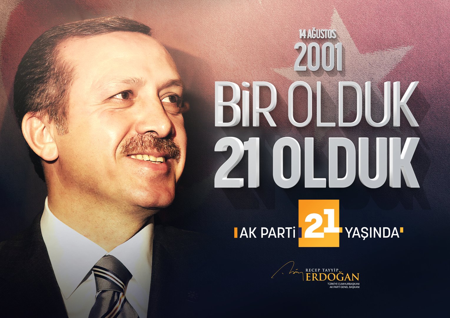 Cumhurbaşkanı Erdoğan'dan AK Parti'nin 21'inci yılı paylaşımı