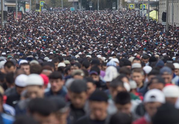 Moskova'da Kurban Bayramı namazı